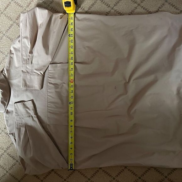 Zara Tan Oversized cotton Poplin button down Shirt Tunic Dress NWOT S - Picture 10 of 15
